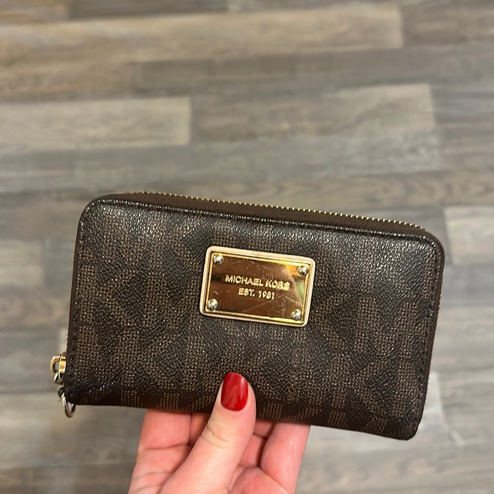 Michael Kors brown leather wallet